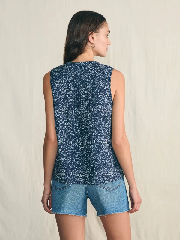 Isha Top - Navy Imma Floral