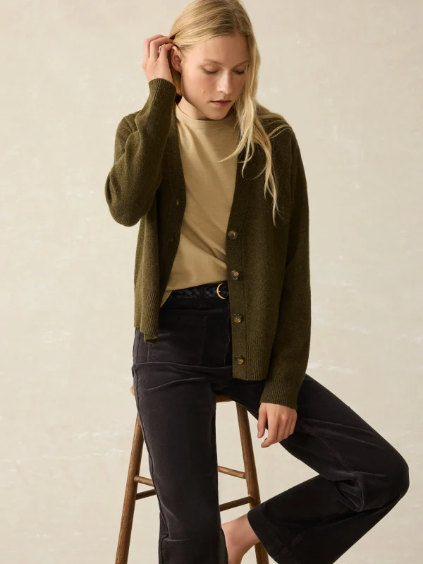 Jackson Cardigan - Olive Heather