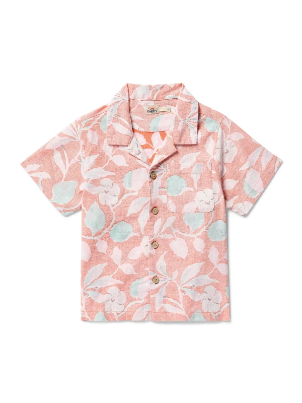 Kids Breeze Camp Shirt - Ginger Floral