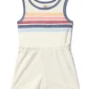 Kids Cabana Towel Terry Romper - Seacoast Skyline Stripe