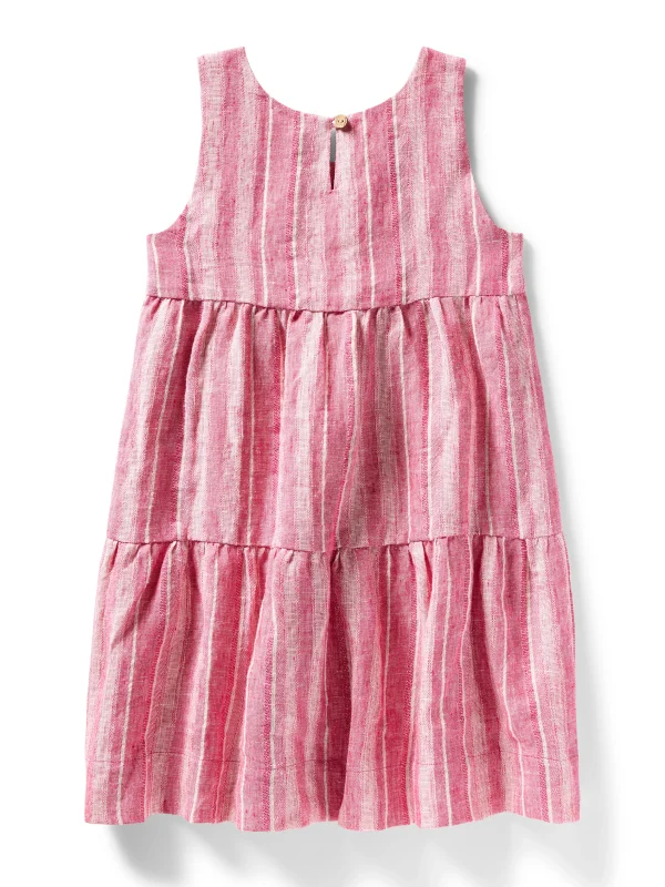 Kids Lanai Linen Dress - Granita Stripe