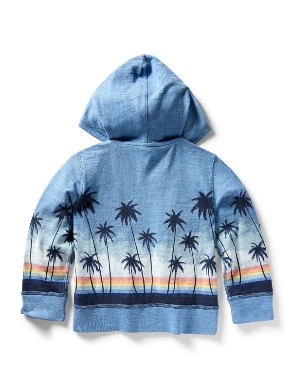 Kids Palm Rainbow Zip Hoodie - Palm Rainbow Ombre