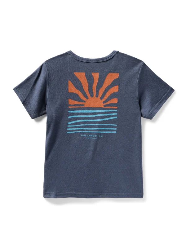 Kids Rays Sunwashed Graphic Tee - Dune Navy