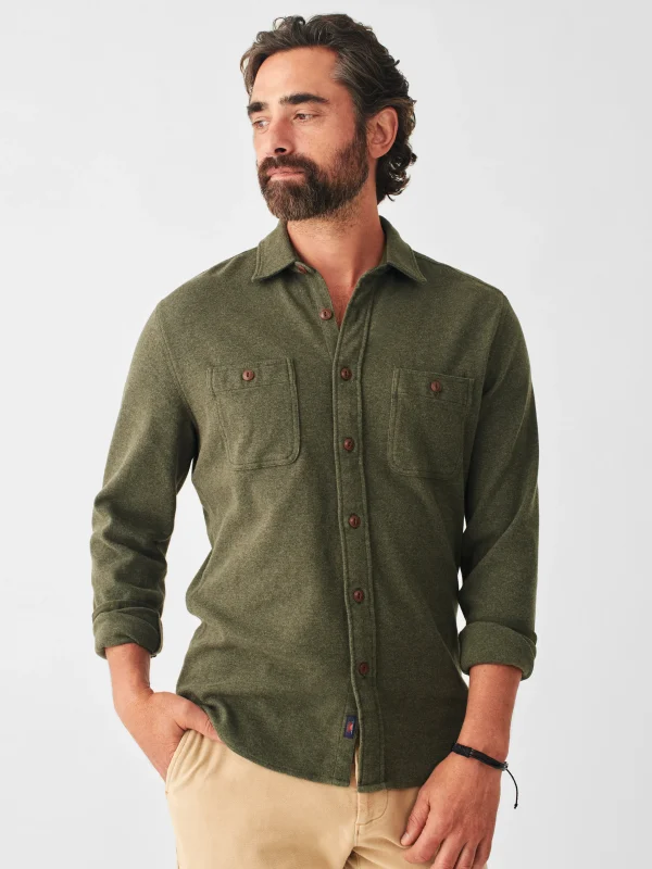 Knit Alpine Shirt - Olive Heather