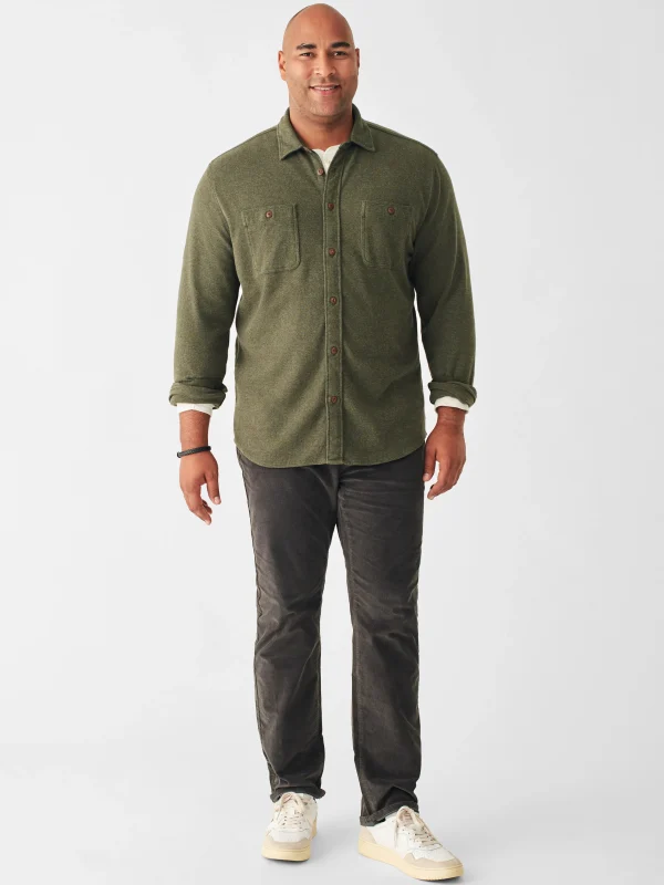 Knit Alpine Shirt - Olive Heather