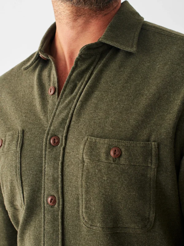 Knit Alpine Shirt - Olive Heather