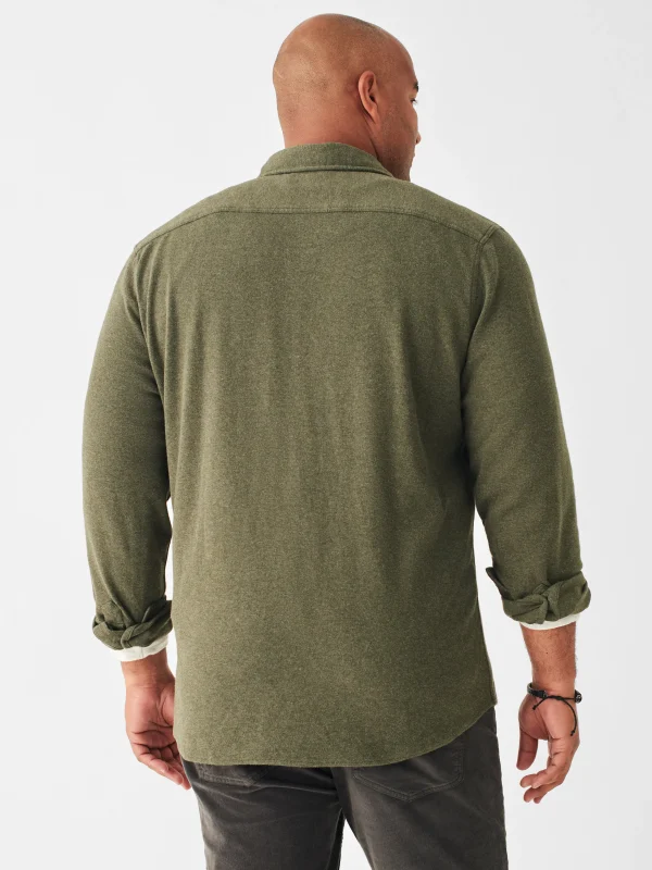 Knit Alpine Shirt - Olive Heather