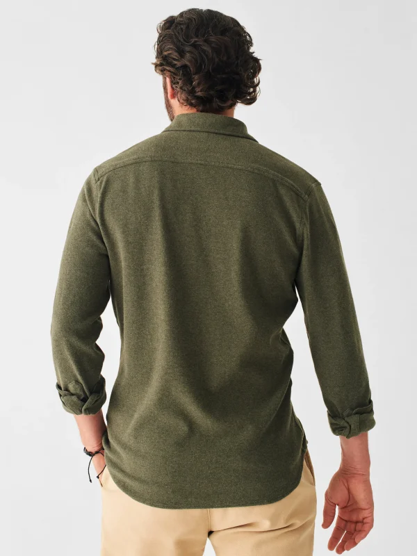 Knit Alpine Shirt - Olive Heather