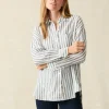 Laguna Linen Relaxed Shirt - Blue Lucy Stripe