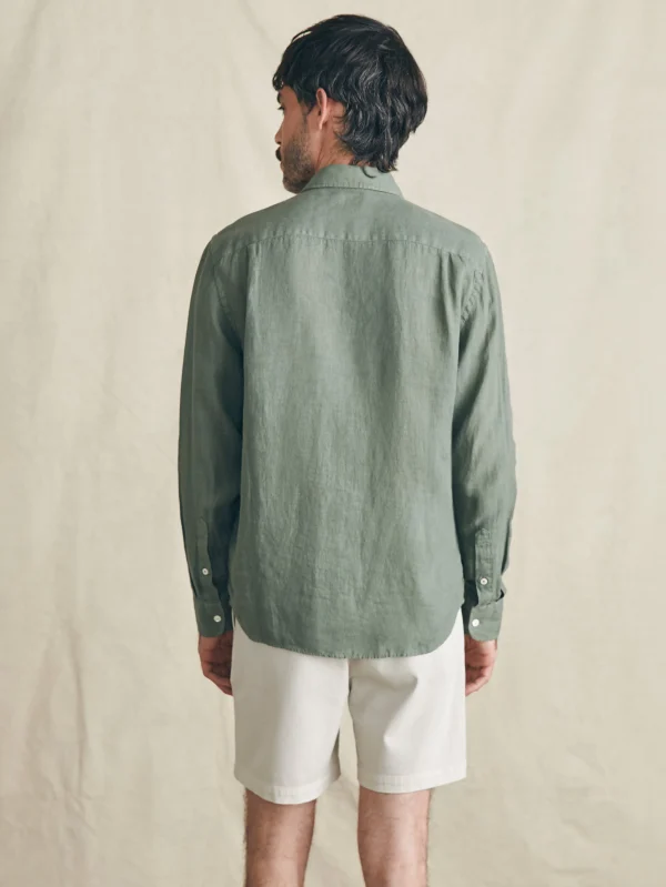 Laguna Linen Shirt - Desert Olive