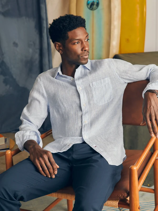 Laguna Linen Shirt - Summer Classic Stripe