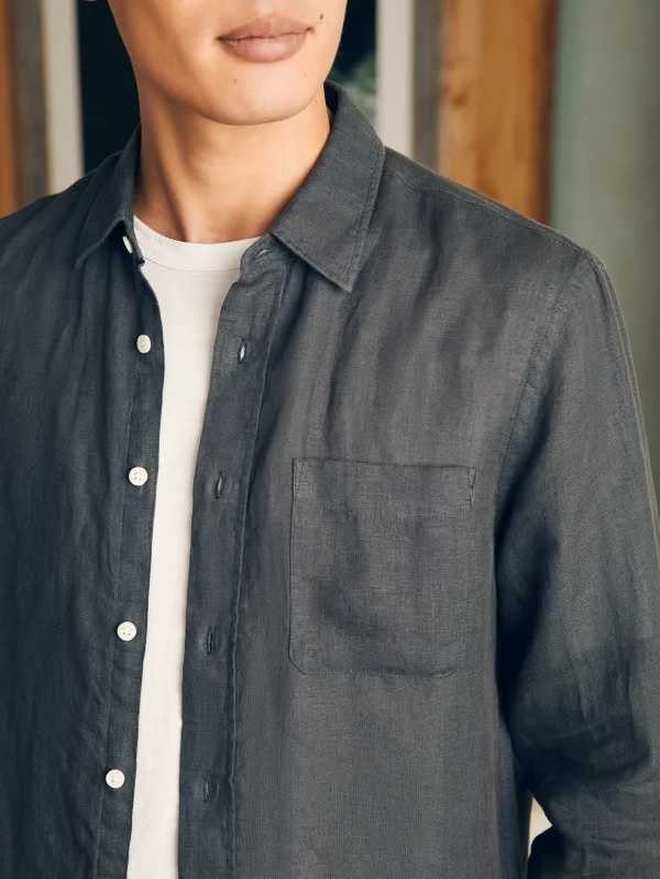 Laguna Linen Shirt - Washed Black