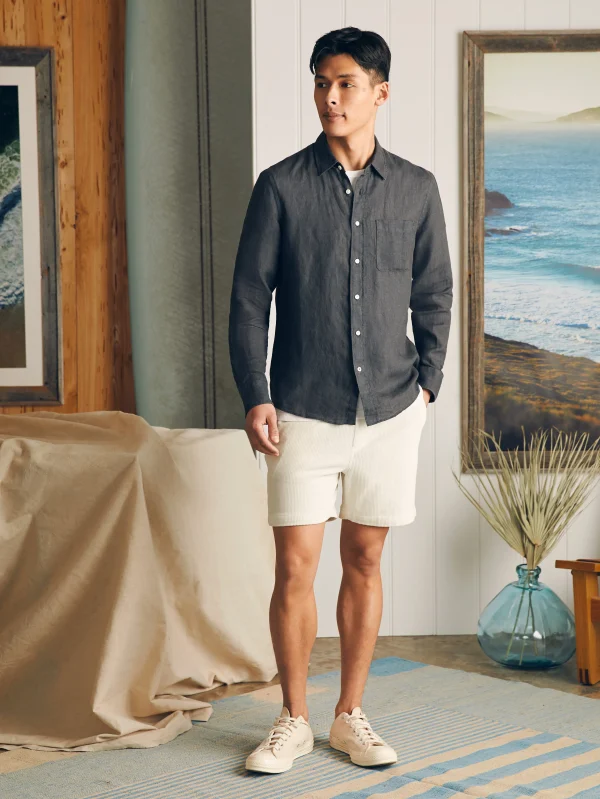 Laguna Linen Shirt - Washed Black