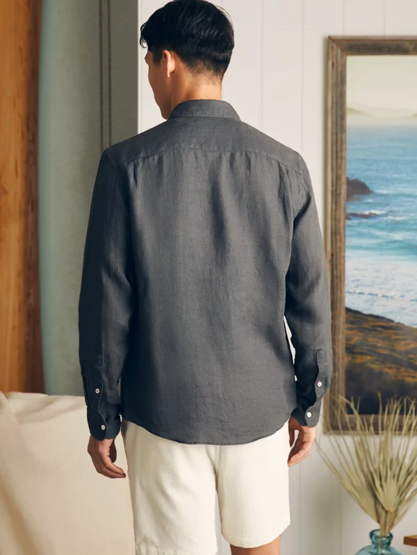 Laguna Linen Shirt - Washed Black