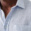 Laguna Linen Shirt (Tall) - Light Blue Melange