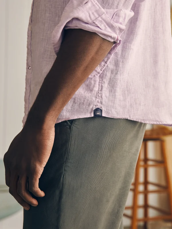 Laguna Linen Shirt (Tall) - Lavender Melange