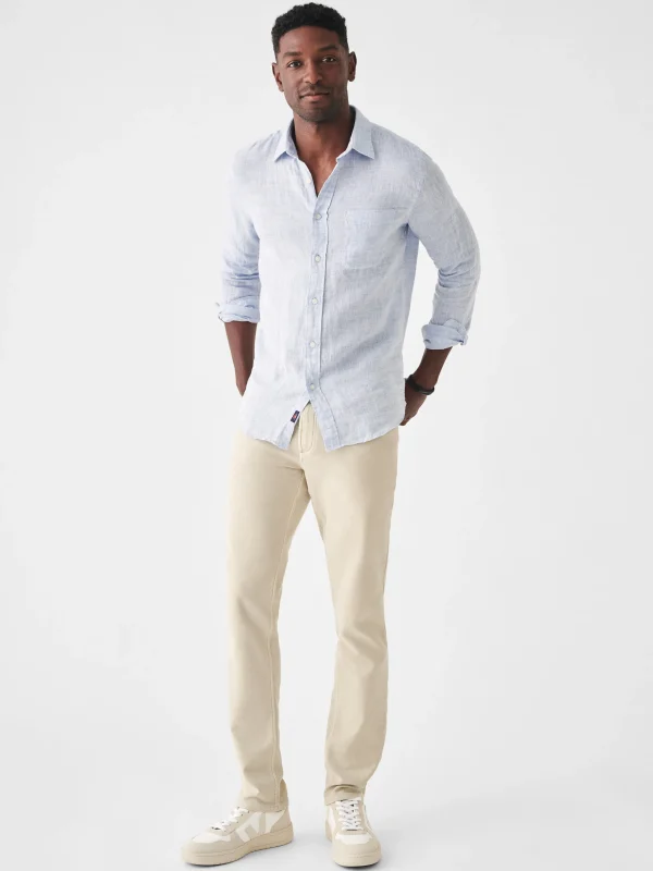 Laguna Linen Shirt (Tall) - Light Blue Melange