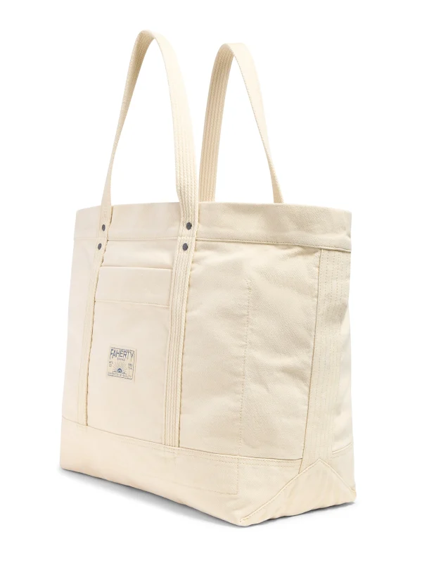 Large Sunwashed Canvas Tote - Ecru