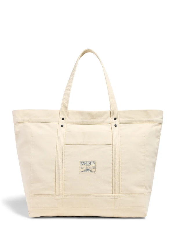 Large Sunwashed Canvas Tote - Ecru