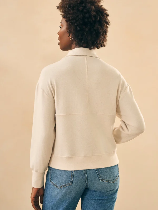 Legend™ Lounge Half Zip Sweatshirt - Off White