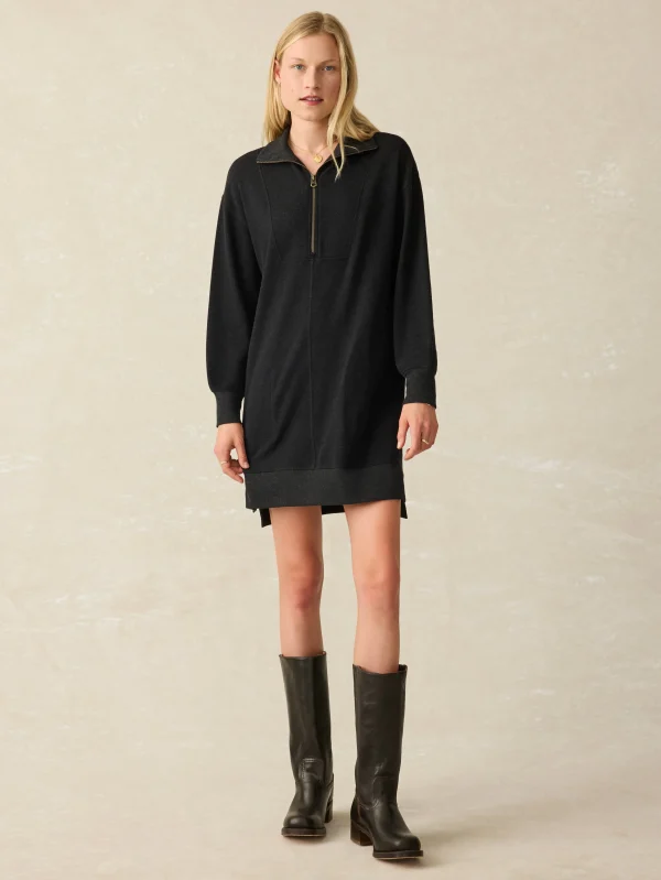 Legend™ Quarter Zip Dress - Heathered Black Twill