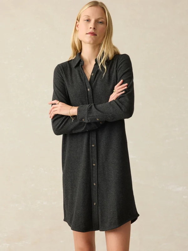 Legend™ Sweater Dress - Heathered Black Twill