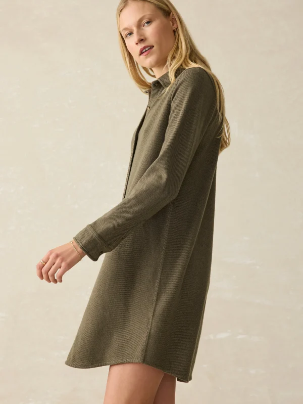 Legend™ Sweater Dress - Olive Melange Twill