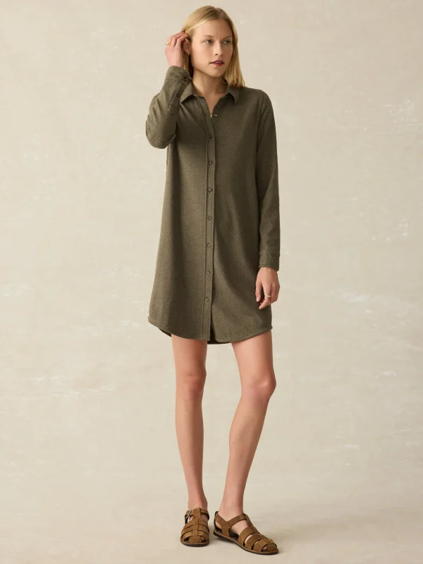 Legend™ Sweater Dress - Olive Melange Twill