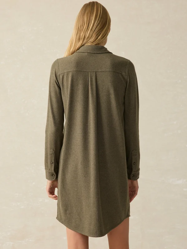 Legend™ Sweater Dress - Olive Melange Twill