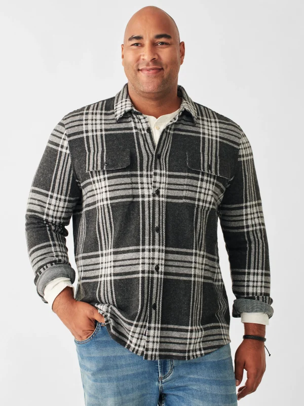 Legend™ Sweater Shirt - Charcoal Bone Plaid