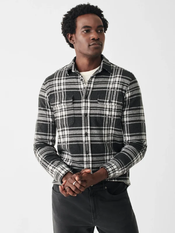 Legend™ Sweater Shirt - Charcoal Bone Plaid