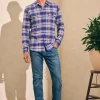 Legend™ Sweater Shirt - Navy Skyline Plaid