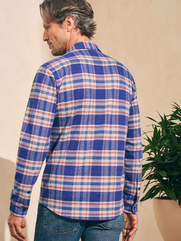 Legend™ Sweater Shirt - Navy Skyline Plaid