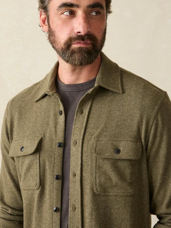 Legend™ Sweater Shirt - Olive Melange Twill