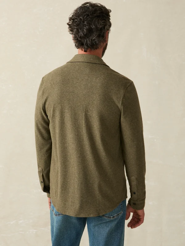 Legend™ Sweater Shirt - Olive Melange Twill