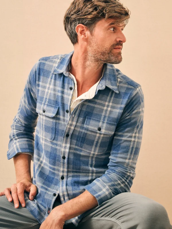 Legend™ Sweater Shirt - Vintage Blue Plaid