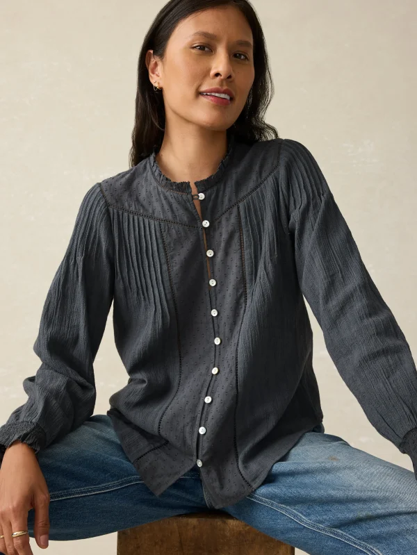 Lily Top - Washed Black