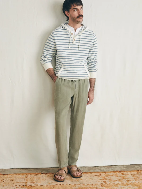 Linen Drawstring Pant - Canyon Olive