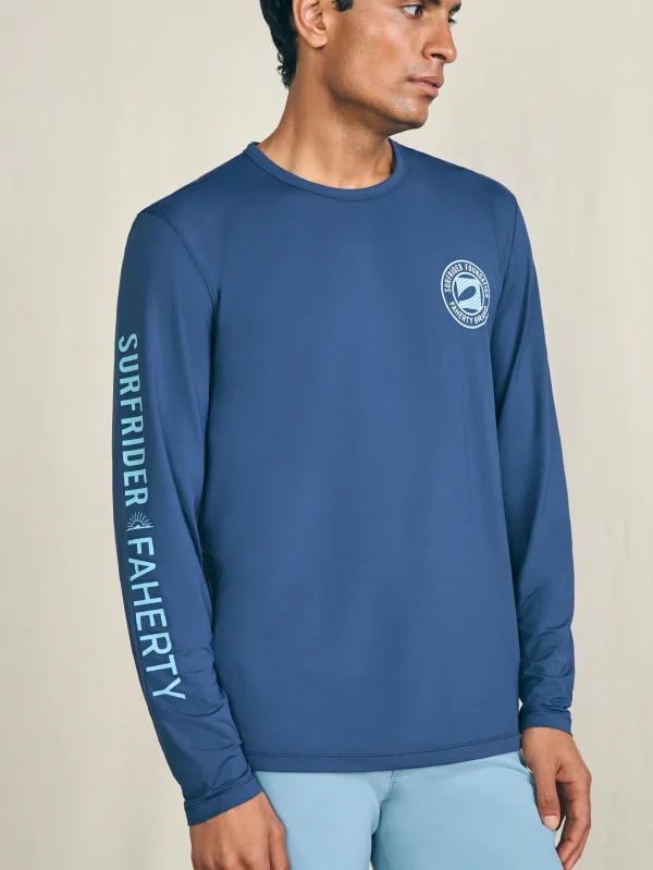 Long-Sleeve Surfrider Shorelite UPF Tee - Deep Navy