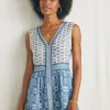 Macey Dress - Blue Clara Ikat