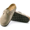 Men's Birkenstock Boston Clog Soft Footbed - Taupe