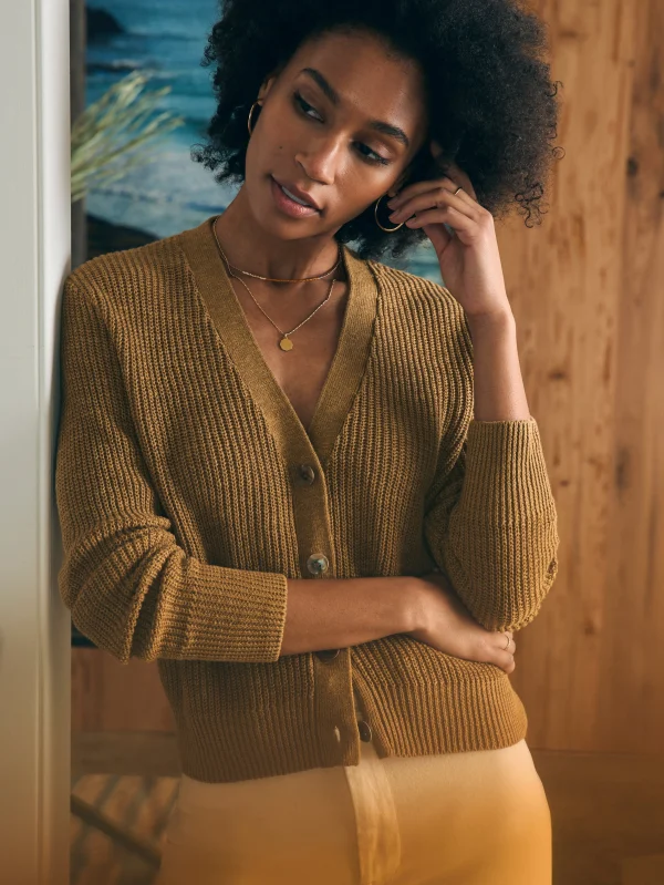 Miramar Linen Cardigan - Antique Bronze