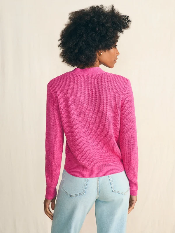 Miramar Linen Cardigan - Cone Flower