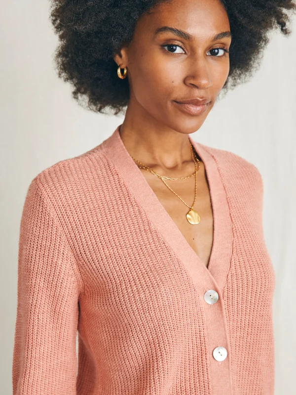 Miramar Linen Cardigan - Rosette