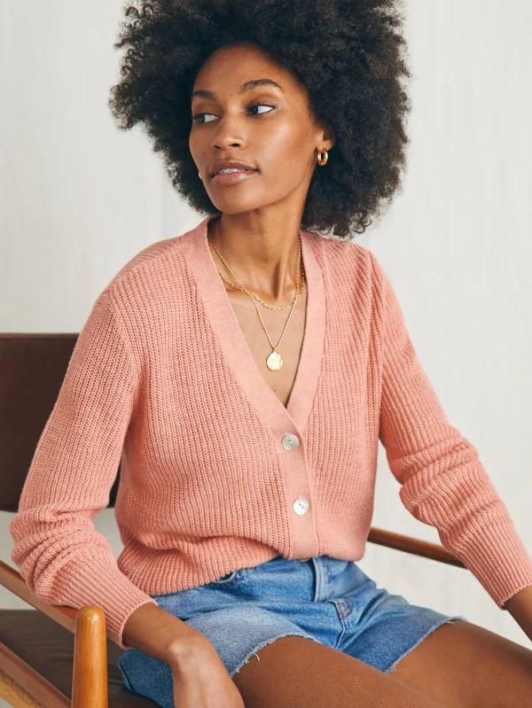 Miramar Linen Cardigan - Rosette