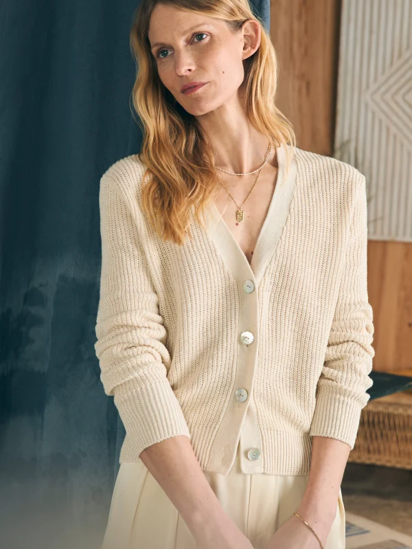 Miramar Linen Cardigan - Summer Sand