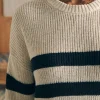 Miramar Linen Crew Sweater - Kadena Phantom Stripe