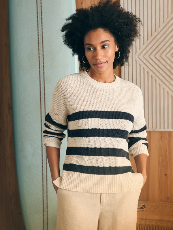 Miramar Linen Crew Sweater - Kadena Phantom Stripe