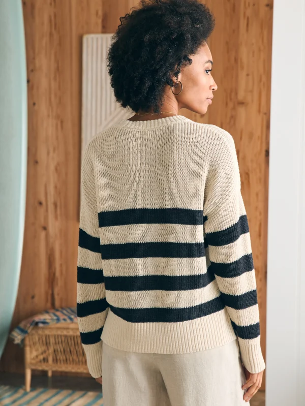 Miramar Linen Crew Sweater - Kadena Phantom Stripe