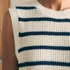 Miramar Linen Muscle Tank - Montauk Stripe